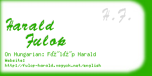 harald fulop business card